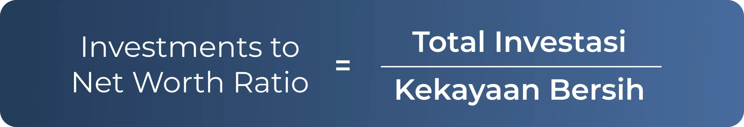 Investments Assets to Net Worth Ratio, Cek Kesehatan Keuangan, Jasa Financial Check Up Online