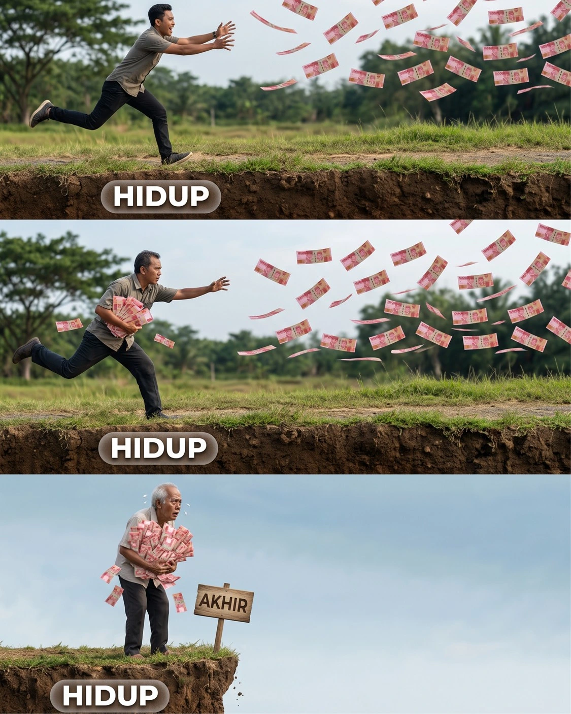 Cari Uang Susah Usia Muda Menengah dan Tua